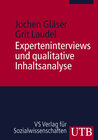 Buchcover Experteninterviews und qualitative Inhaltsanalyse als Instrumente rekonstruierender Untersuchungen
