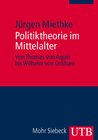 Buchcover Politiktheorie im Mittelalter