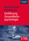 Buchcover Einführung Gesundheitspsychologie
