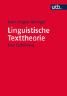 Buchcover Linguistische Texttheorie