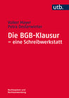 Buchcover Die BGB-Klausur - eine Schreibwerkstatt