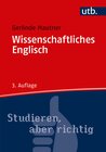 Buchcover Wissenschaftliches Englisch