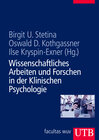 Buchcover Wissenschaftliches Arbeiten und Forschen in der Klinischen Psychologie