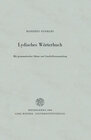 Buchcover Lydisches Wörterbuch