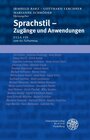 Buchcover Sprachstil – Zugänge und Anwendungen