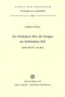 Buchcover Ein Orakeltext über die Intrigen am hethitischen Hof