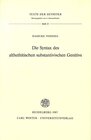 Buchcover Die Syntax des althethitischen substantivischen Genitivs
