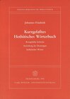 Buchcover Kurzgefasstes Hethitisches Wörterbuch