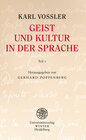 Buchcover Geist und Kultur in der Sprache / Teil 1 (Seite 1 bis 118 im Originalmanuskript)