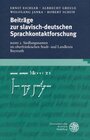 Buchcover Beiträge zur slavisch-deutschen Sprachkontaktforschung / Siedlungsnamen im oberfränkischen Stadt- und Landkreis Bayreuth