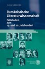 Buchcover Rumänistische Literaturwissenschaft