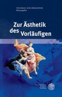 Buchcover Zur Ästhetik des Vorläufigen