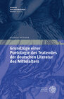 Buchcover Grundzüge einer Poetologie des Textendes der deutschen Literatur des Mittelalters