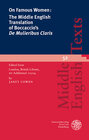 Buchcover On Famous Women: The Middle English Translation of Boccaccio’s ‘De Mulieribus Claris’