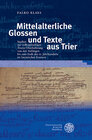 Buchcover Mittelalterliche Glossen und Texte aus Trier