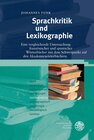 Buchcover Sprachkritik und Lexikographie