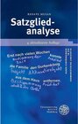 Buchcover Satzgliedanalyse / Kurze Einführungen in die germanistische Linguistik Bd.6
