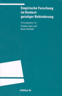 Buchcover Empirische Forschung im Kontext geistiger Behinderung