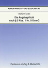 Buchcover Die Angabepflicht nach § 5 Abs. 1 Nr. 9 UmwG