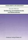 Buchcover Einführung und Inhaltskontrolle von Ethikrichtlinien