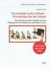 Buchcover Psychologie in der Schule - Psychologie für die Schule