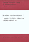 Buchcover Deutsch-Türkisches Forum für Staatsrechtslehre III