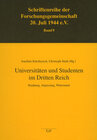 Buchcover Universitäten und Studenten im Dritten Reich