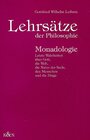 Buchcover Lehrsätze der Philosophie - Monadologie