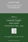 Buchcover Leopold Ziegler - Karl Hofer. Briefwechsel 1897-1954
