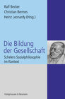 Buchcover Die Bildung der Gesellschaft