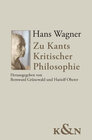 Buchcover Zu Kants Kritischer Philosophie