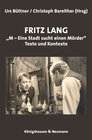 Buchcover Fritz Lang „M – Eine Stadt sucht einen Mörder.“