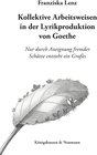 Buchcover Kollektive Arbeitsweisen in der Lyrikproduktion von Goethe