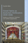 Buchcover Grand Opéra an deutschen Hoftheatern (1830-1848)