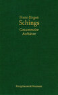Buchcover Hans-Jürgen Schings. Gesammelte Aufsätze