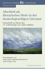 Buchcover Abschied als literarisches Motiv in der deutschsprachigen Literatur.