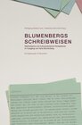 Buchcover Blumenbergs Schreibweisen