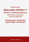 Buchcover Zyklus später Schriften I+-1