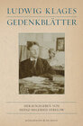 Buchcover Ludwig Klages. Gedenkblätter