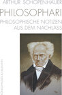 Buchcover Arthur Schopenhauer. PHILOSOPHARI