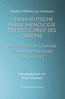 Buchcover Hermeneutische Phänomenologie der Zeitlichkeit des Daseins