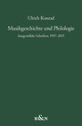 Buchcover Musikgeschichte und Philologie