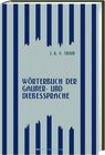 Buchcover Wörterbuch der Gauner- und Diebessprache