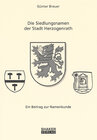Buchcover Die Siedlungsnamen der Stadt Herzogenrath