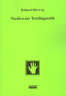 Buchcover Studien zur Textlinguistik