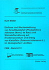 Buchcover Einfluss und Wechselwirkung von Krautfäulebefall (Phytophthora infestans (Mont.) de Bary) und Stickstoffernährung auf Kn