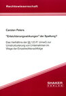 Buchcover Erleichterungswirkungen der Spaltung?