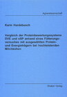 Buchcover Vergleich der Proteinbewertungssysteme DVE und nXP anhand eines Fütterungsversuches mit ausgewählten Protein- und Energi