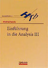 Buchcover Einführung in die Analysis III