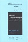 Buchcover Theorie der Ordnungen
